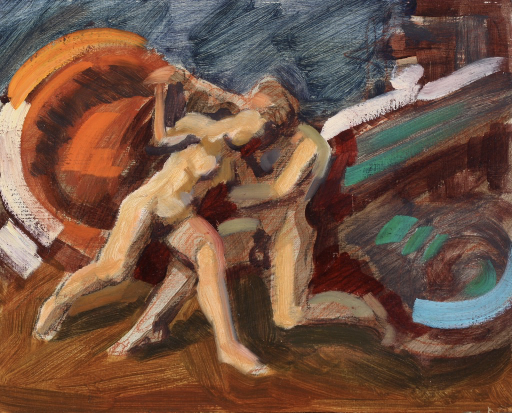 Rinaldo Study; oil on board, 25 x 31 cm, 2017