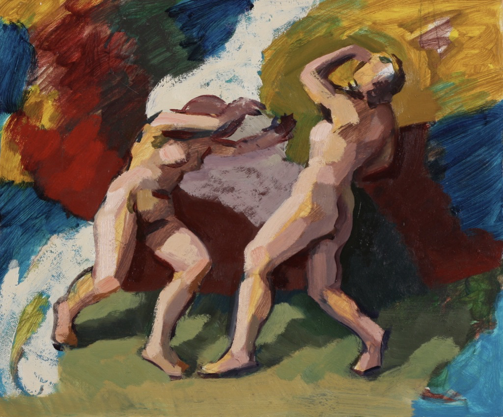 Rinaldo Study; oil on canvas board, 25 x 30 cm, 2018