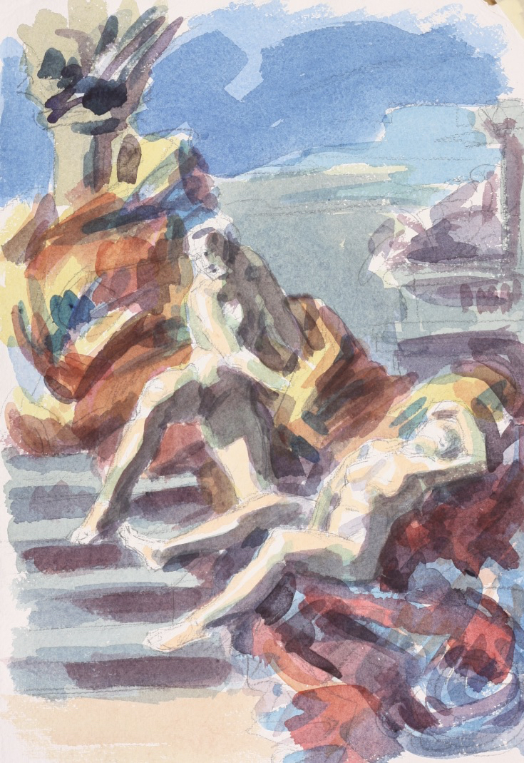 untitled; watercolor, 42 x 30 cm, 2018