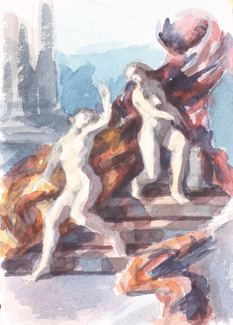 untitled; watercolor, 42 x 30 cm, 2018