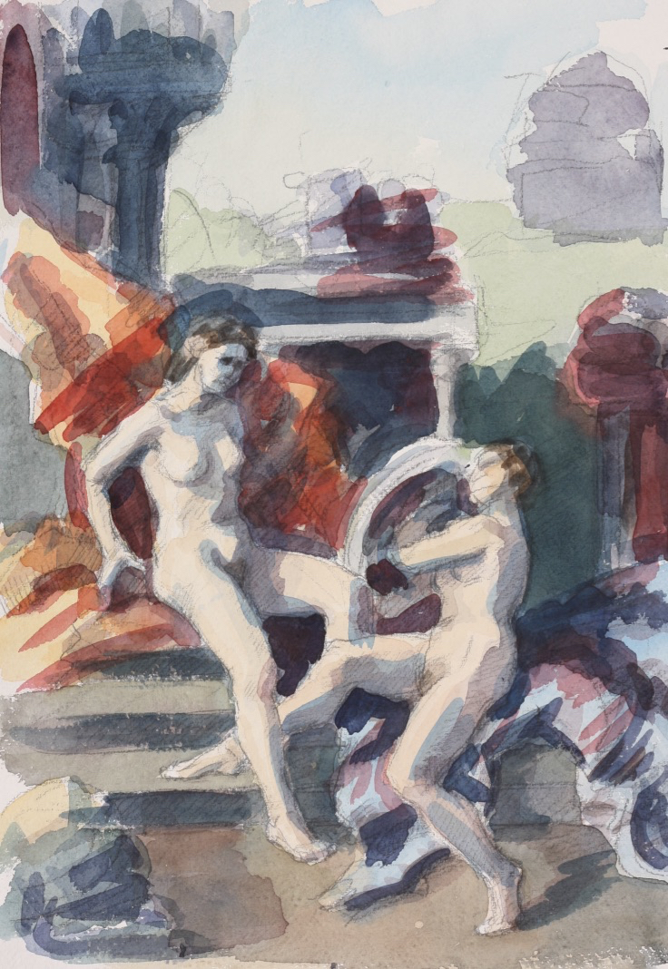 untitled; watercolor, 42 x 30 cm, 2018