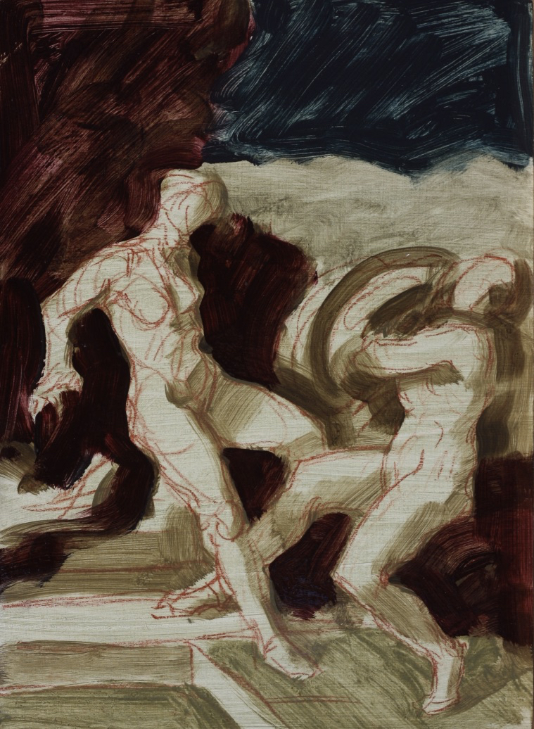Melissa & Bradamante; oil on board, 35 x 25 cm, 2017