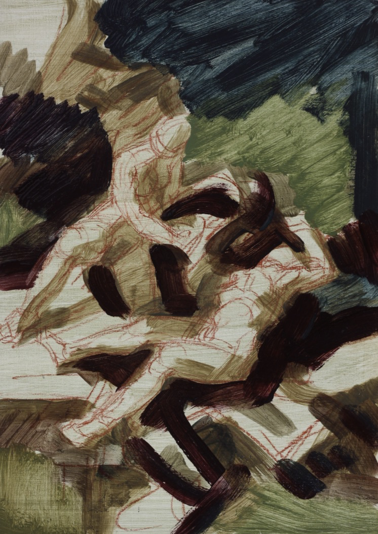 Melissa & Bradamante; oil on board, 35 x 25 cm, 2017